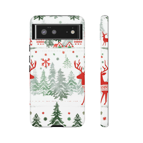 Nordic Christmas Print - Impact Resistant Phone Case Google Pixel 6 Matte